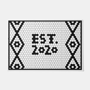 Tapete Azulejo de Casamento Negro e Branco 2020