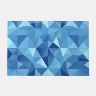 Tapete Azulejo de Mosaico Geométrico Azul Padrão