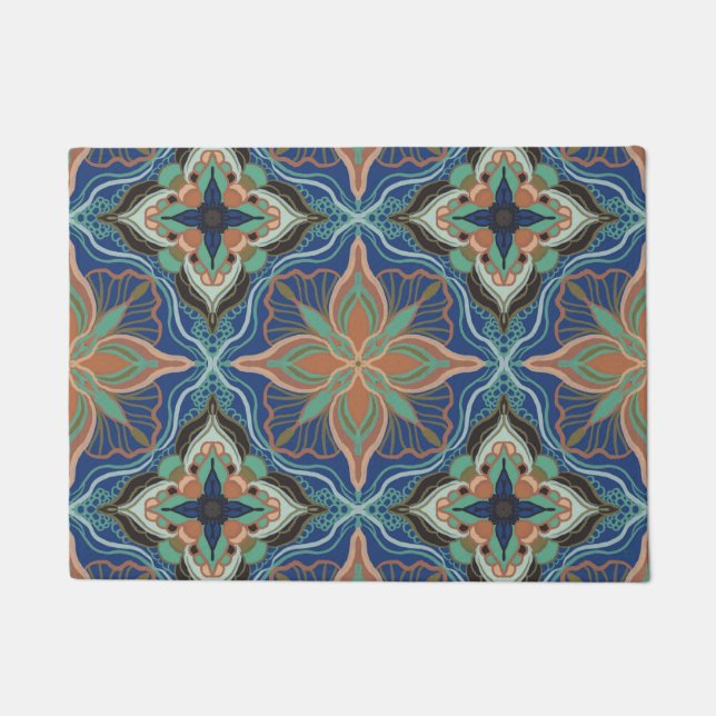 Tapete Azulejo Floral Marrakech Marrakech (Frente)