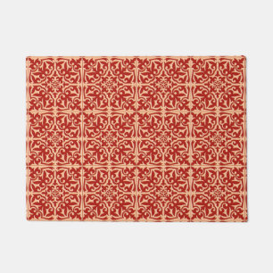 Tapete azulejo marroquino - laranja-coral e pêssego