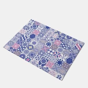 Tapete Azulejo marroquino - roxo e rosa