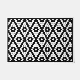 Tapete Azulejo preto e branco moderno Faux Hex