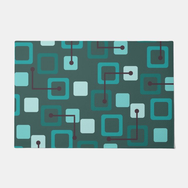 Tapete Azulejos e Quadrados do século 1950 (Frente)