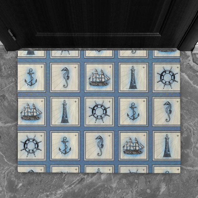 Tapete Azulejos náuticos | Roda do navio de ancoragem de  (Criador carregado)