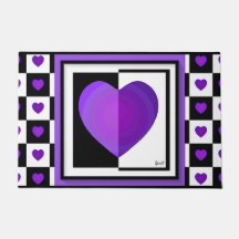 B&W Corações Roxos Batendo