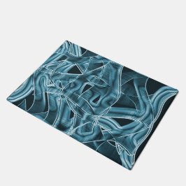 Tapete Banda sobreposta azul curvada realçada pelo alivio