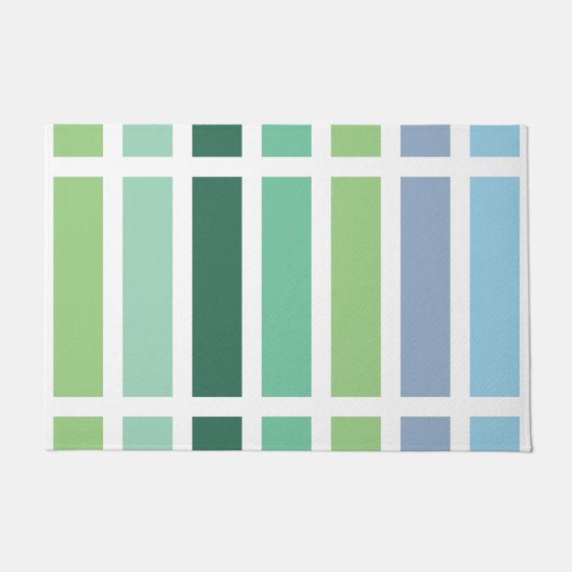 Tapete Bandas verdes e azuis (Frente)