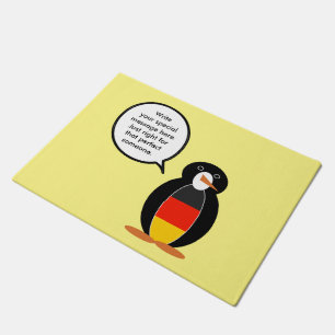Tapete Bandeira alemã Ms. Penguin Personalizada