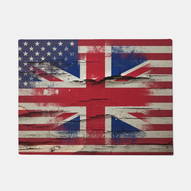 Tapete Bandeira americana britânica da pintura | do (Frente)