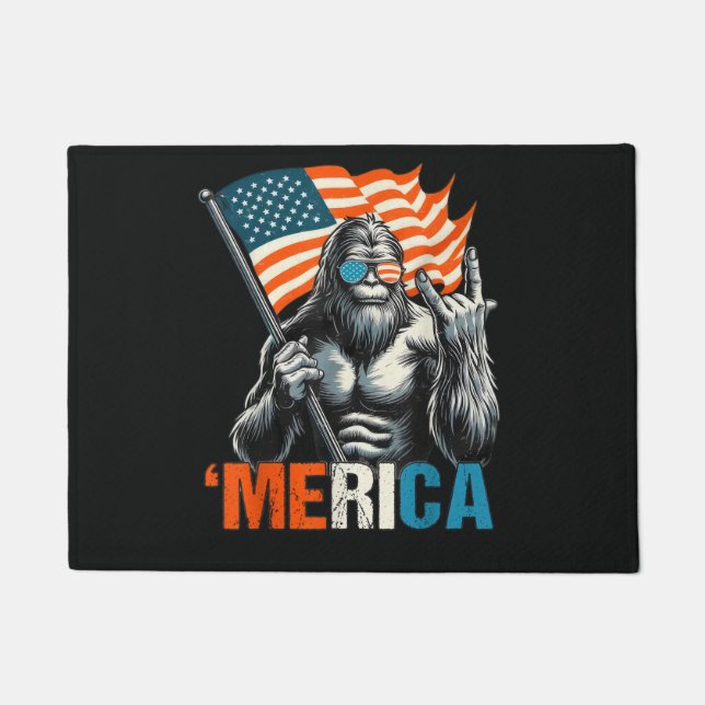 Tapete Bandeira Americana da Rocha Bigfoot Merica (Frente)