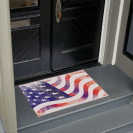 Tapete Bandeira Americana Patriótica Doormat
