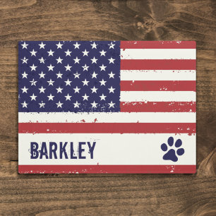 Tapete Bandeira Americana Personalizada de Cão Mat