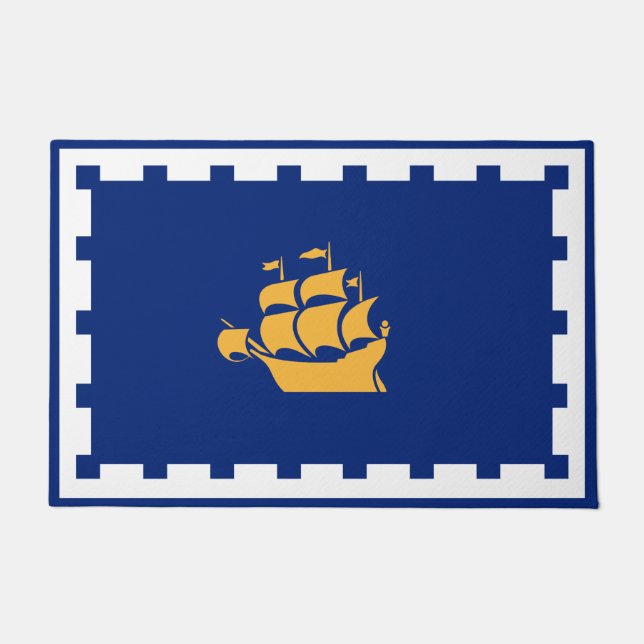 Tapete Bandeira da Cidade do Quebec (Québec, Canadá) (Frente)