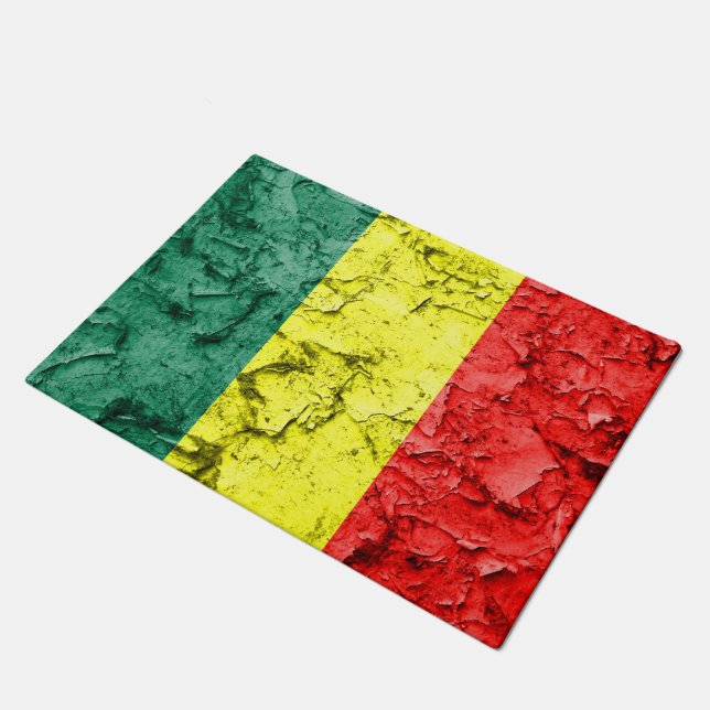 Tapete Bandeira da reggae do vintage (Inclinado)