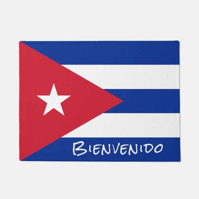 Tapete Bandeira de Cuba Bem-vindo (Frente)