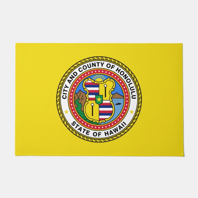 Tapete Bandeira de Honolulu (Havaí) (Frente)