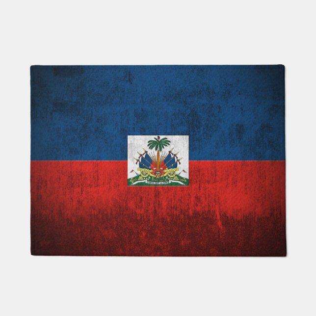 Tapete Bandeira do Grunge de Haiti (Frente)