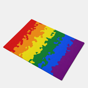 Tapete Bandeira do Orgulho Mosaico do Funky Boho Abstrato