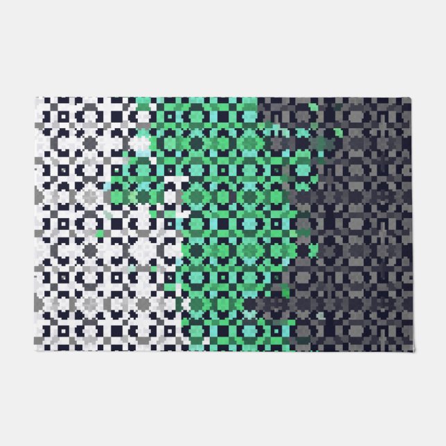 Tapete Bandeira do Orgulho Neutrois Abstrata Pixelada Tri (Frente)