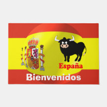 Bandeira Espanhola com Bull Doormat