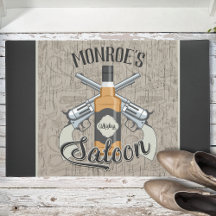 Bar de Salão Whiskey Cowboy Revolver Gun Gun
