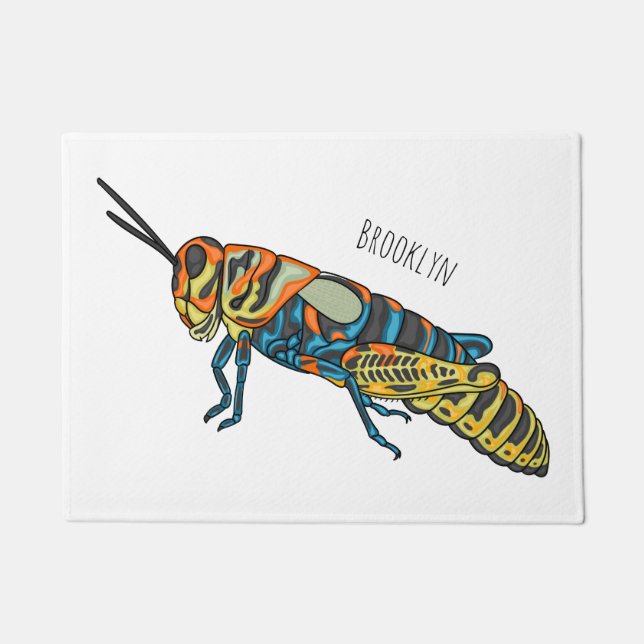 Tapete Barber pole grasshopper cartoon illustration  (Frente)