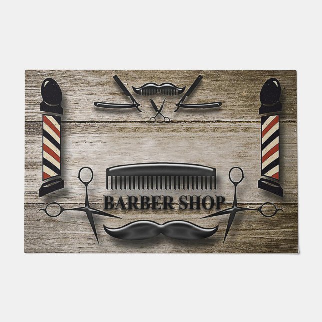 Tapete Barber Shop Welcome Mat, Hair Salon (Frente)