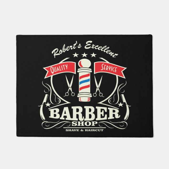 Tapete Barbershop Stylist Barber Entrar Matriz (Frente)