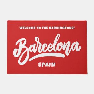 Tapete Barcelona de texto e cores personalizadas