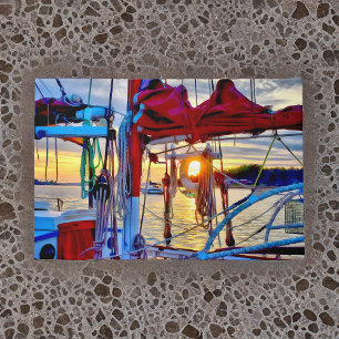 Tapete Barcos à vela e Sunset Lopez Island Welcome Mat