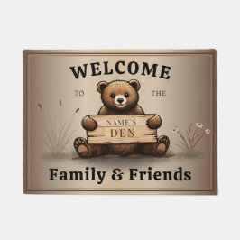 Tapete Bärengruß mit persönlichem Namensschild Familien