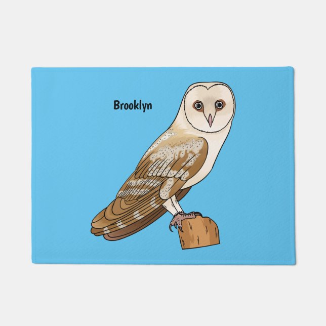 Tapete Barn owl bird cartoon illustration (Frente)