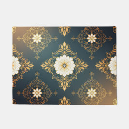 Tapete "Barockes Ornament-Muster in Gold und Schwarz" Dec