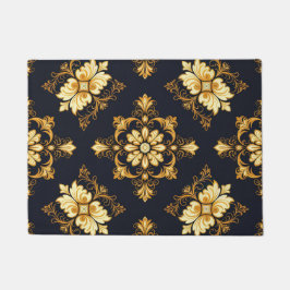 Tapete "Barockes Ornament-Muster in Gold und Schwarz" Dec