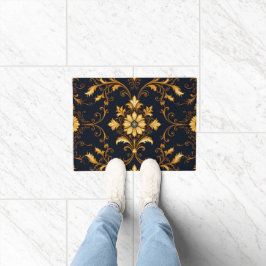 Tapete "Barockes Ornament-Muster in Gold und Schwarz" Dec