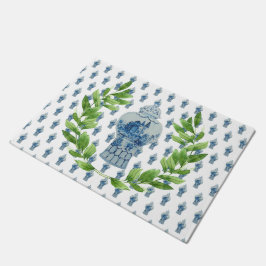 Tapete Barra de Ginger Azul e Branco