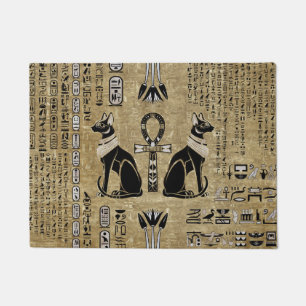 Tapete Bastet - Gatos Egípcios E Cruz Anca