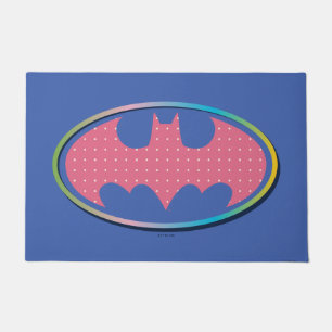 Tapete Batman Logotipo de Bolinhas rosa