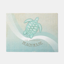 Tapete Beach House NMaritime Turtle Aqua Blue ID623