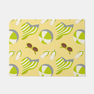 Tapete Beach vacay pattern with sunglasses and sun hat