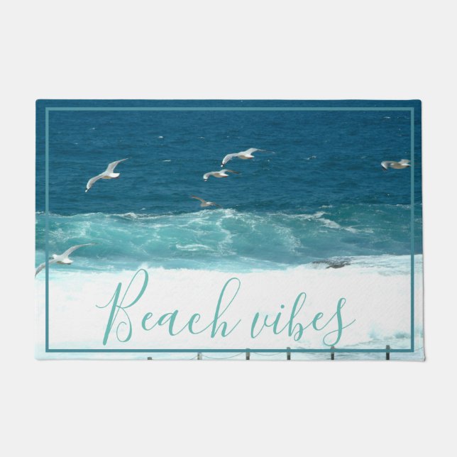 Tapete Beach Vibes Ocean Waves Door Mat (Frente)