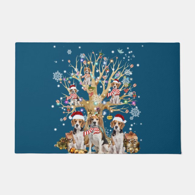 Tapete Beagle Christmas Tree Ornament For Dog Lover (Frente)
