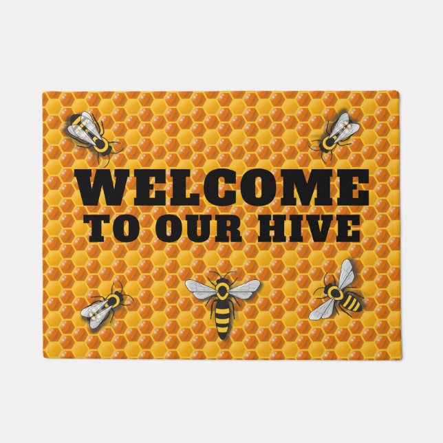 Tapete Bee Hive Honeycomb Modelo (Frente)