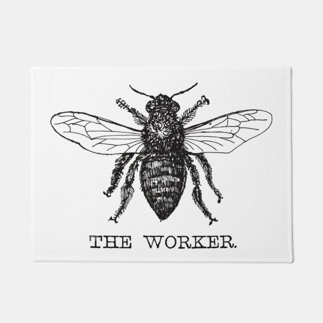 Tapete Bee Worker Honey Black Bumblebee (Frente)