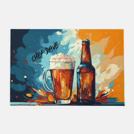 Tapete Beer Lovers Beer e Mug Watercolor Kitchen no inter