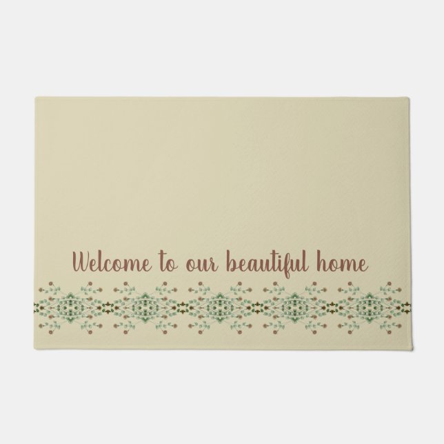 Tapete bege com área de tipografia (Frente)