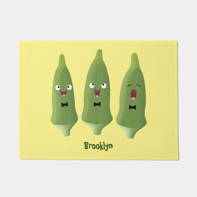 Tapete Bela caricatura de okra (Frente)