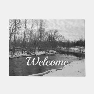 Tapete Bela Neve James River Grayscale Porta de Boas-vind