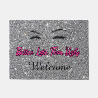 Tapete Bela-vinda Salon Silver Door Mat Rosa