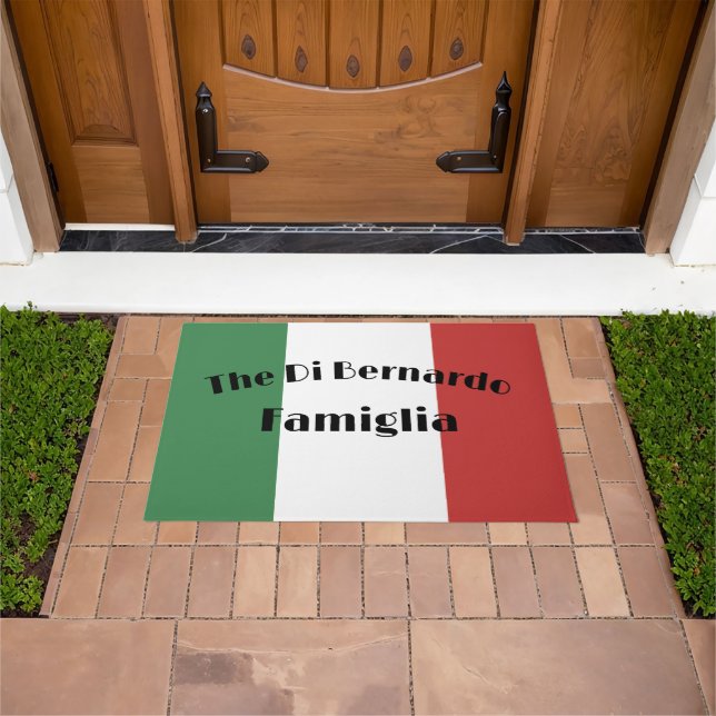 Tapete Bella Italia Welcome Doormat Flag da Itália (Ar livre)